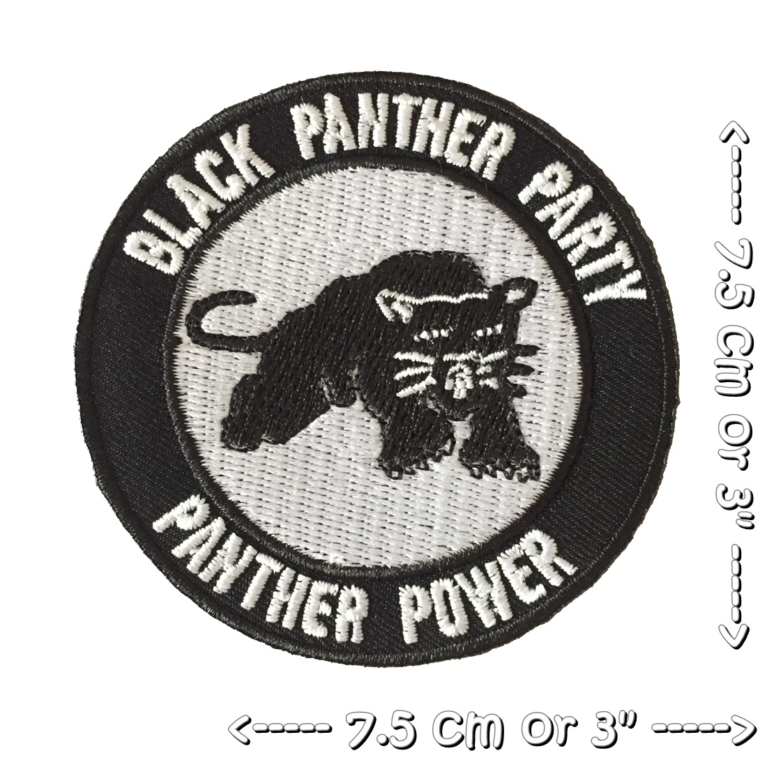 Black Panther Party ตัวรีดติดเสื้อ อาร์มรีด อาร์มปัก ตกแต่งเสื้อผ้า หมวก กระเป๋า แจ๊คเก็ตยีนส์ Rock Iron on Embroidered Patch