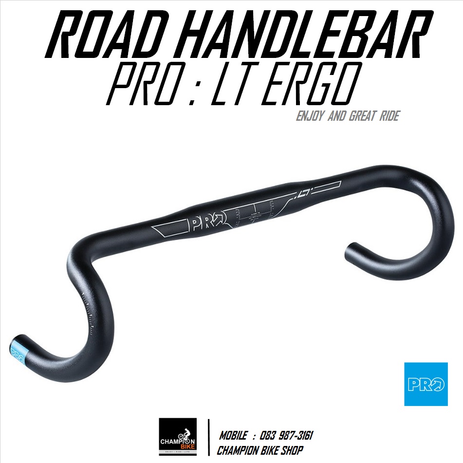 แฮนด์เสือหมอบทรงแอโร่ PRO : LT ERGO AERO ROAD HANDLEBAR