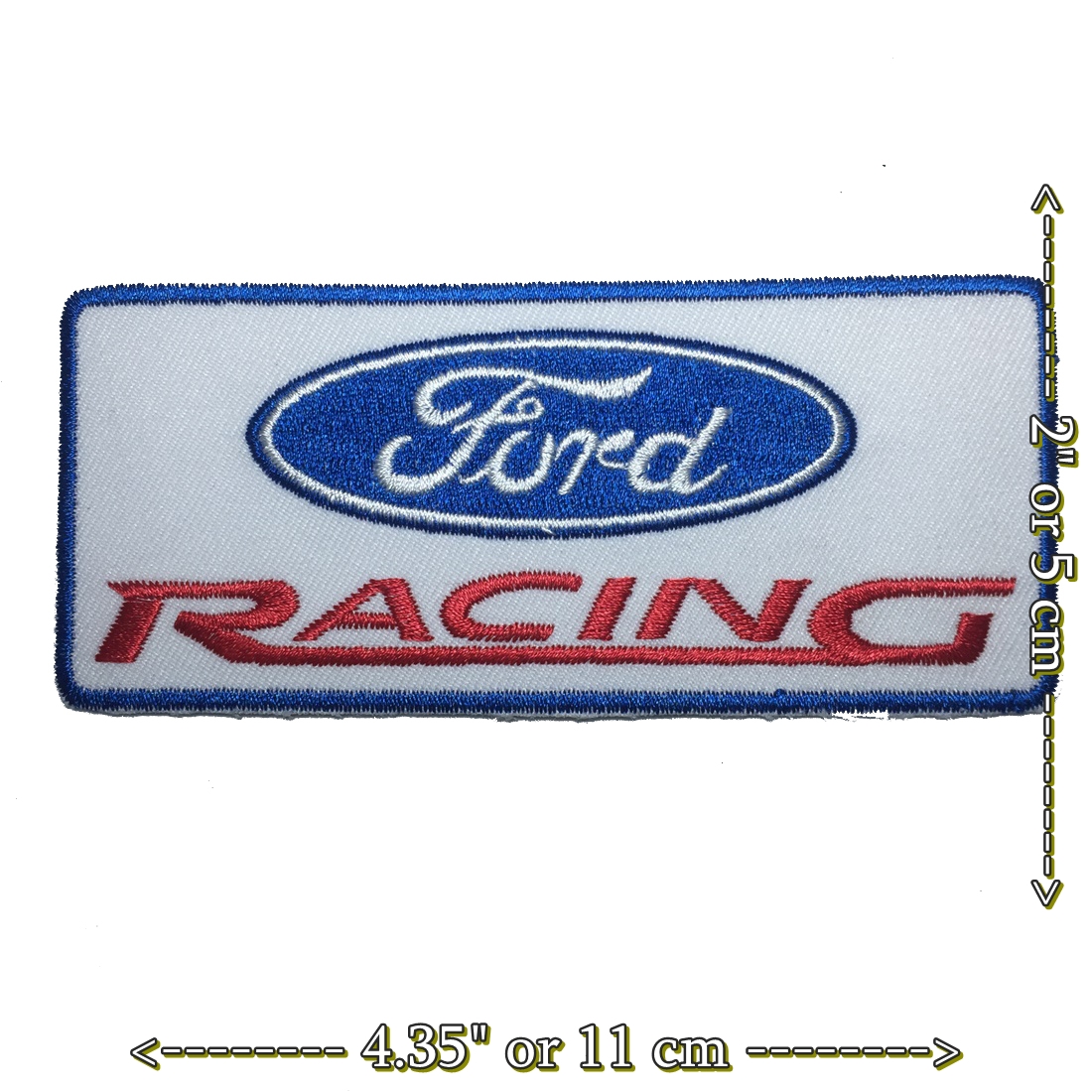 Ford Racing ตัวรีดติดเสื้อ อาร์มรีด อาร์มปัก ตกแต่งเสื้อผ้า หมวก กระเป๋า แจ๊คเก็ตยีนส์ Racing Embroidered Iron on Patch
