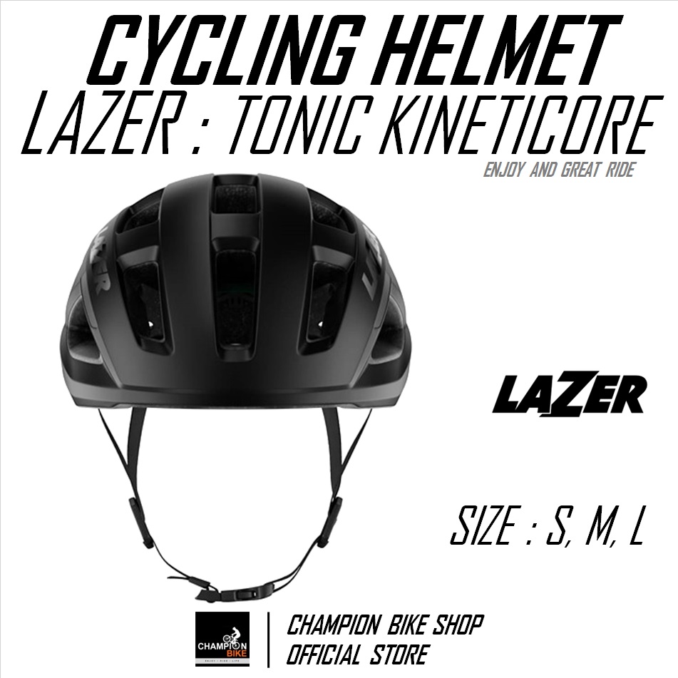 หมวกจักรยาน LAZER : TONIC KINETICORE BIKE HELMET สีดำด้าน