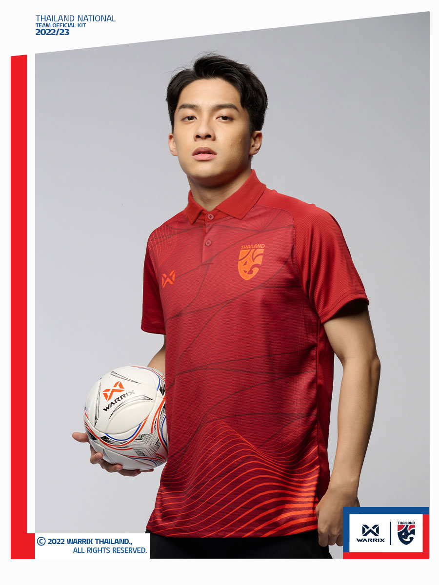 เสื้อเชียร์คอโปโล 2022-2023 เสื้อฟุตบอลทีมชาติไทย Thailand National Team Kit (Cheer Polo Version) WA-224FBATH30