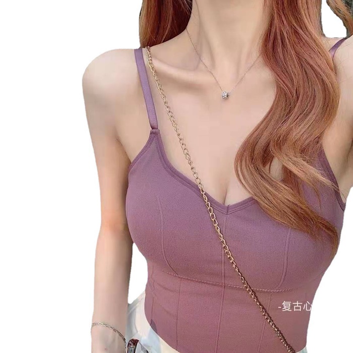 NA201 เสื้อบราสายเดี่ยวเอวลอยเซ็กซี่ จะใส่เป็นเสื้อแฟชั่นหรือเสื้อซับในก็ได้ทุกสถานการณ์ ตรงหน้าอกด้านในเป็นฟองน้ำมีช่องสามารถถอดออกได้ ตัวเสื้อเป็นผ้ายืดขยายได้ค่อนข้างดีใส่แล้วรัดรูปเข้าทรงสวยเลยค่ะ