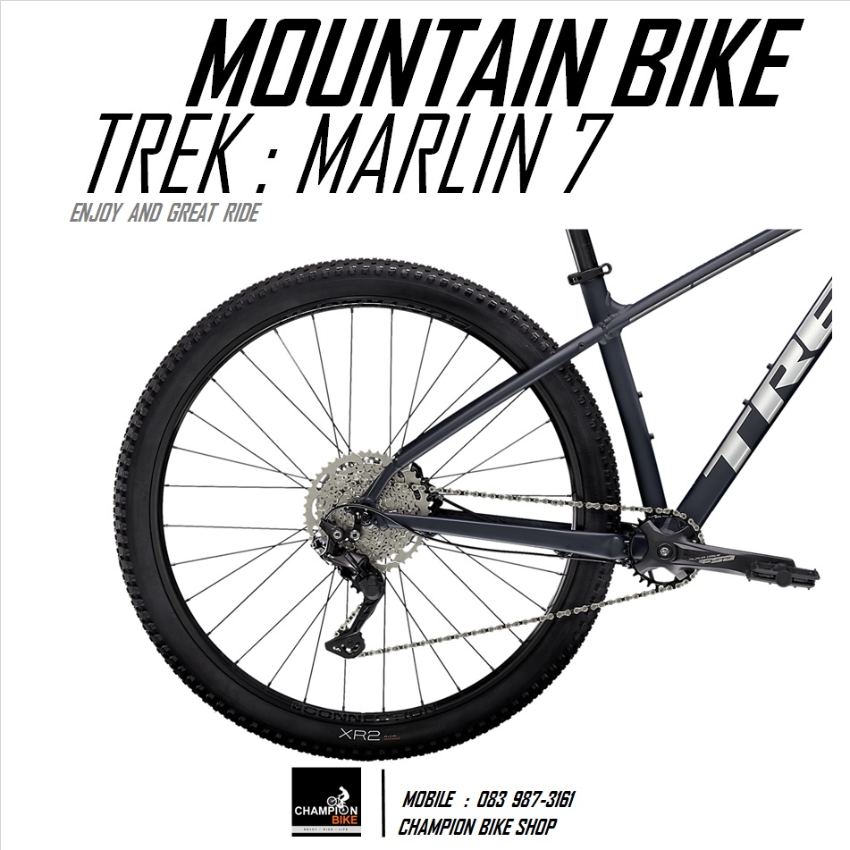 จักรยานเสือภูเขา TREK : MARLIN 7 DISC MOUNTAIN BIKE - 2021 สีน้ำเงินเข้มด้าน-เงิน