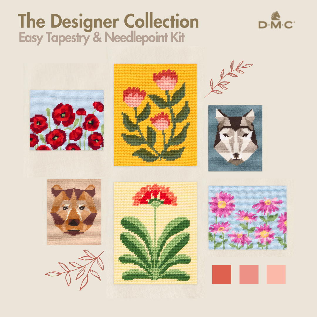 DMC The Designer Collection ชุดปัก Easy Tapestry & Needlepoint Kit พร้อมอุปกรณ์