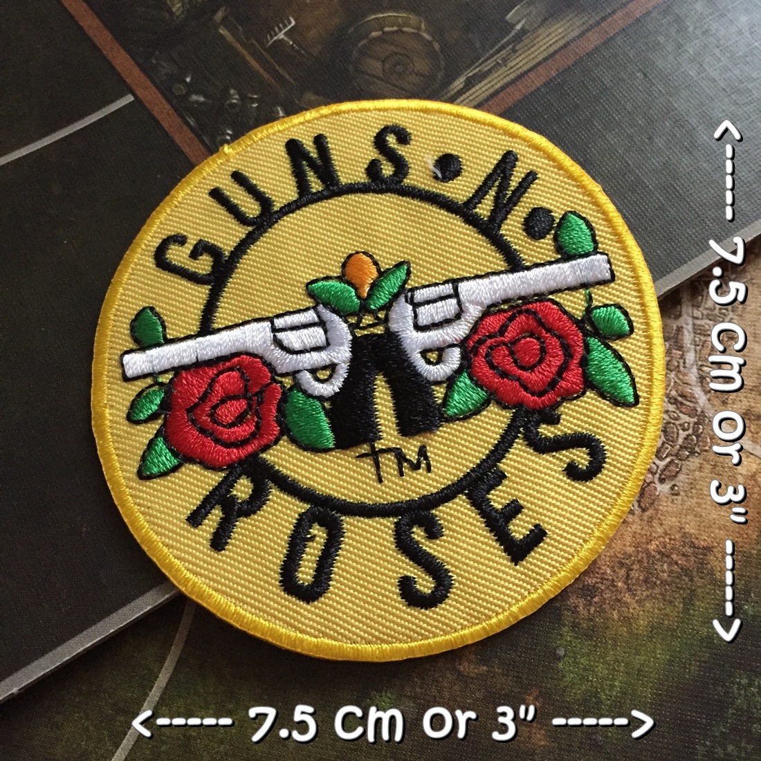 Guns N Roses วงดนตรี ร็อค เฮฟวี่เมทัล พังค์ ตัวรีดแบบปัก อาร์มปัก ตัวรีดติดเสื้อ ตัวรีด ติดกระเป๋า ติดหมวก ติดแจ๊คเก็ต Rock Iron on Embroidered Patch