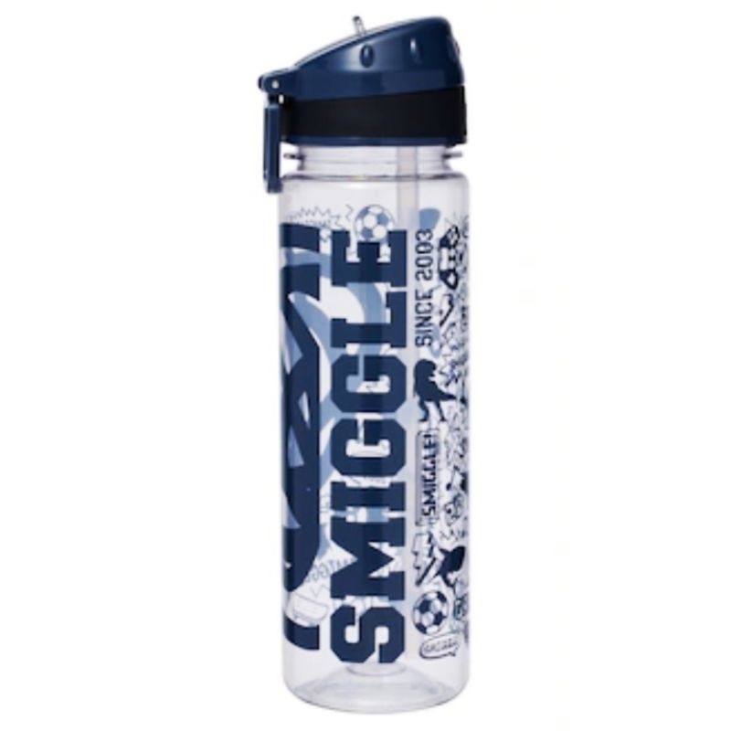 กระติกน้ำ หลอดดูด (Smiggler) Smiggle water bottle- น้ำเงิน