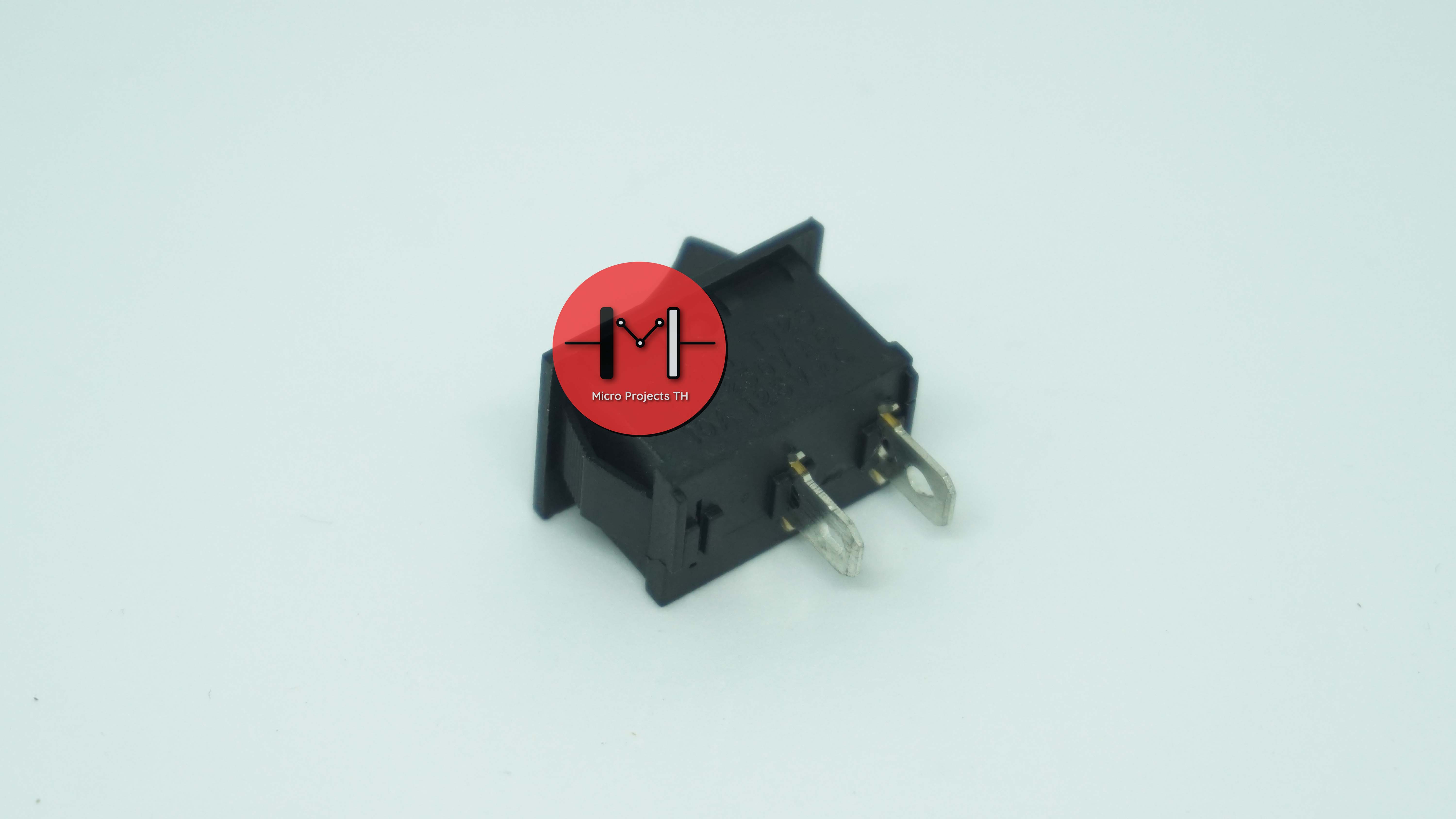 สวิตช์ไฟ เปิดปิด 2pin SPST KCD1-101 20*15*21*mm สีดำ 10A