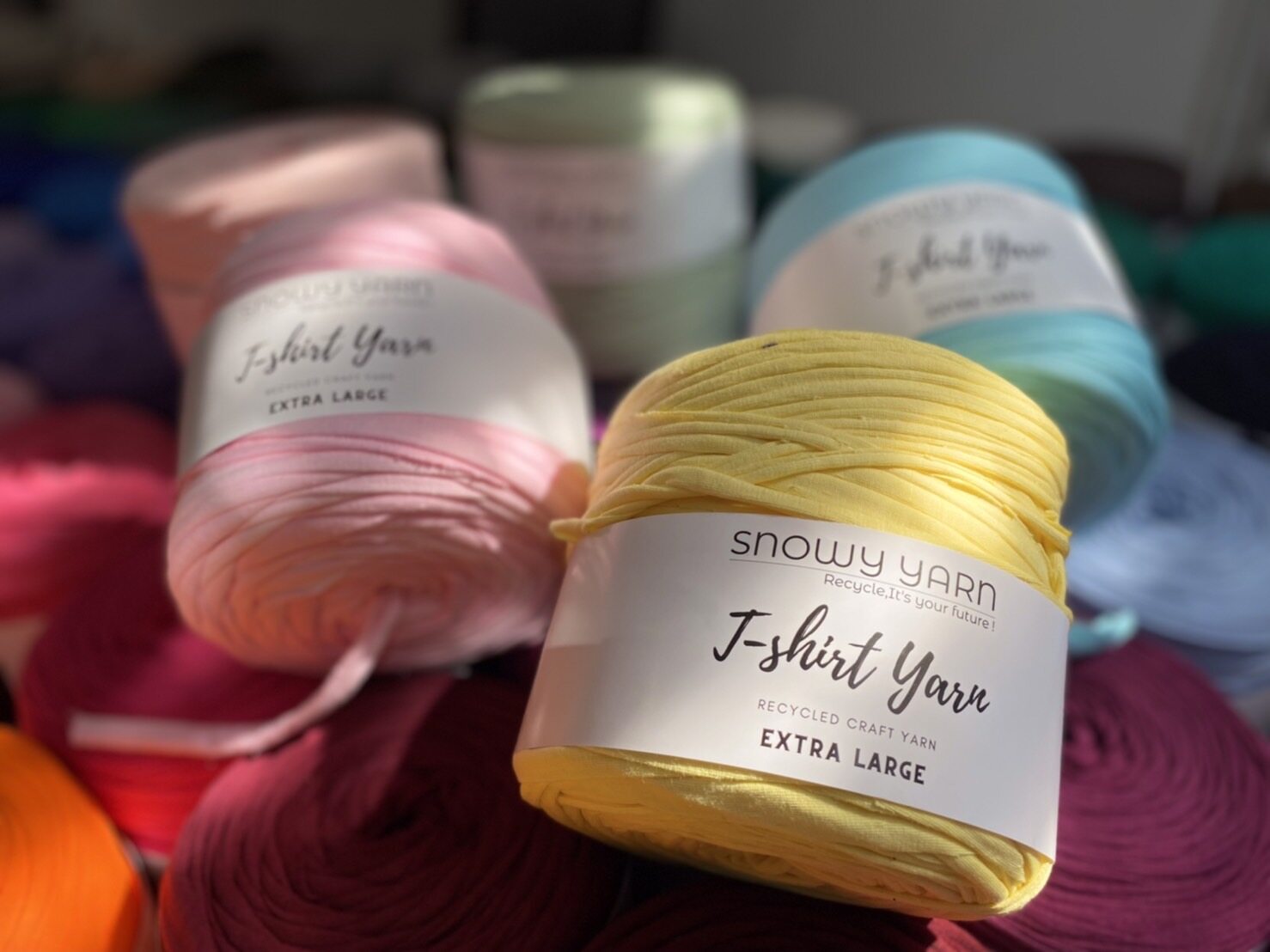 Snowy Yarn รุ่น Extra Large ไหมผ้ายืดขนาดใหญ่พิเศษ 650 g made in EU