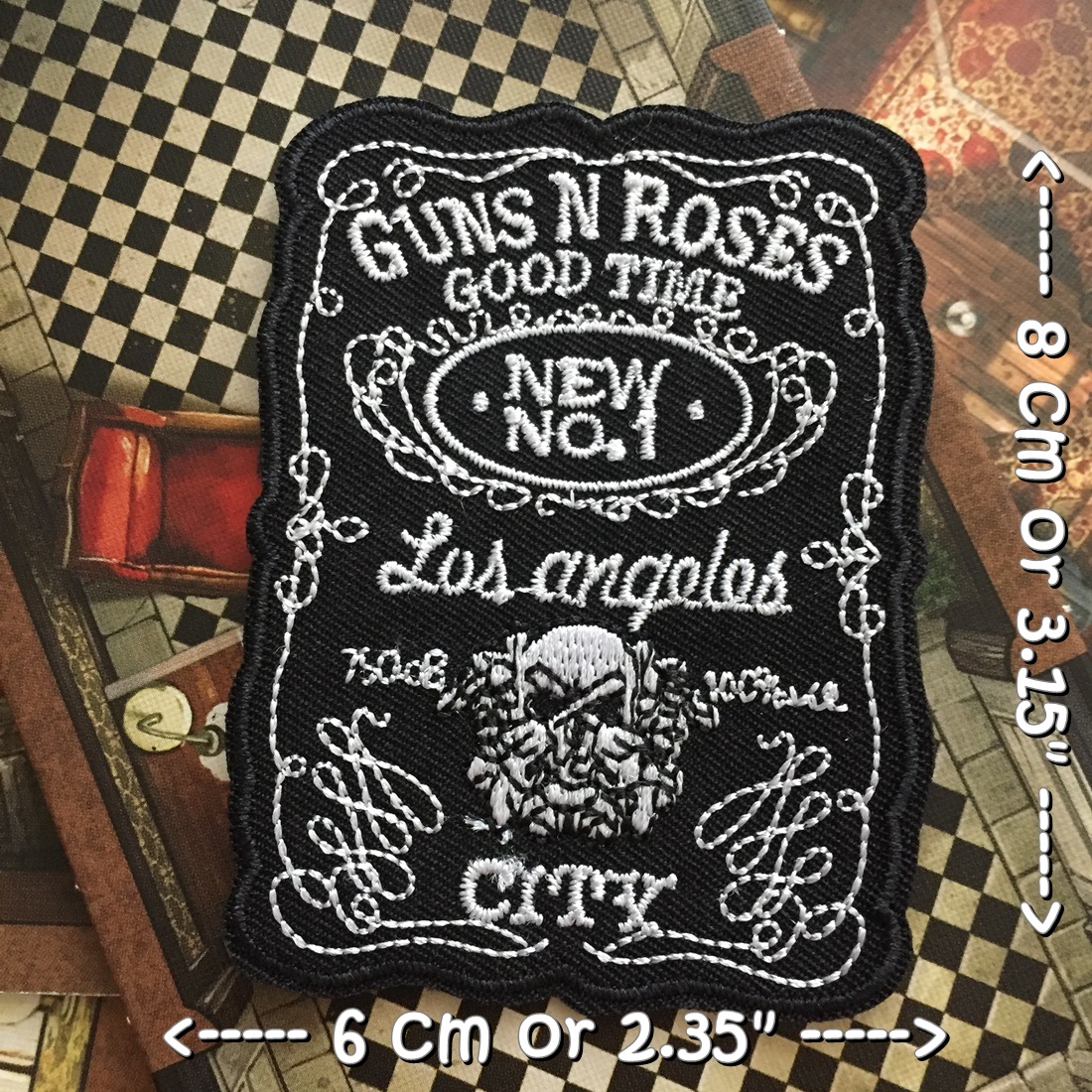 Guns N Roses วงดนตรี ร็อค เฮฟวี่เมทัล พังค์ ตัวรีดแบบปัก อาร์มปัก ตัวรีดติดเสื้อ ตัวรีด ติดกระเป๋า ติดหมวก ติดแจ๊คเก็ต Rock Iron on Embroidered Patch