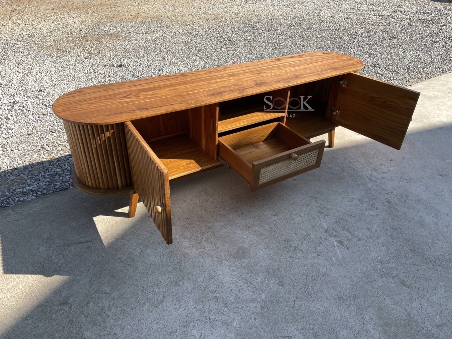 ไซด์บอร์ดซี่ลอนลิ้นชักหวาย