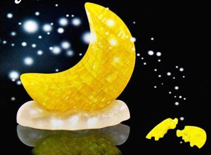 3D Crystal Moon