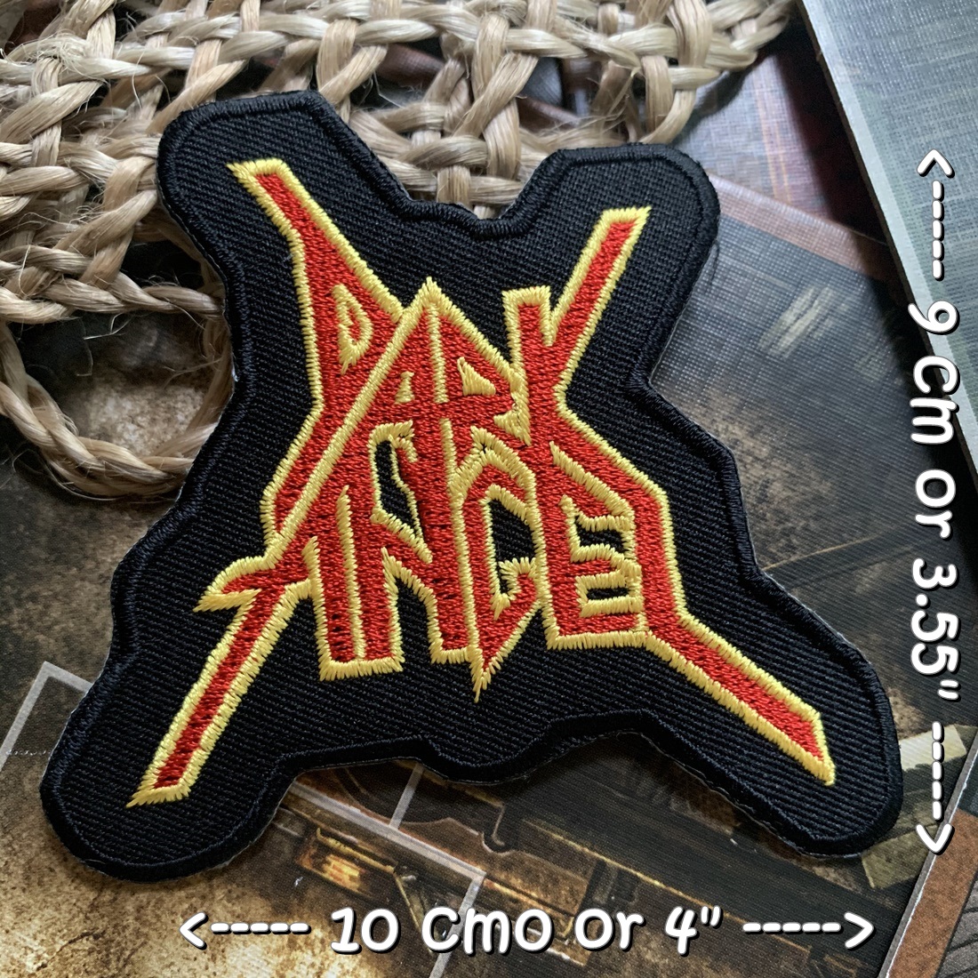 Dark Angel วงดนตรี ร็อค เฮฟวี่เมทัล พังค์ ตัวรีดแบบปัก อาร์มปัก ตัวรีดติดเสื้อ ตัวรีด ติดกระเป๋า ติดหมวก ติดแจ๊คเก็ต Rock Iron on Embroidered Patch