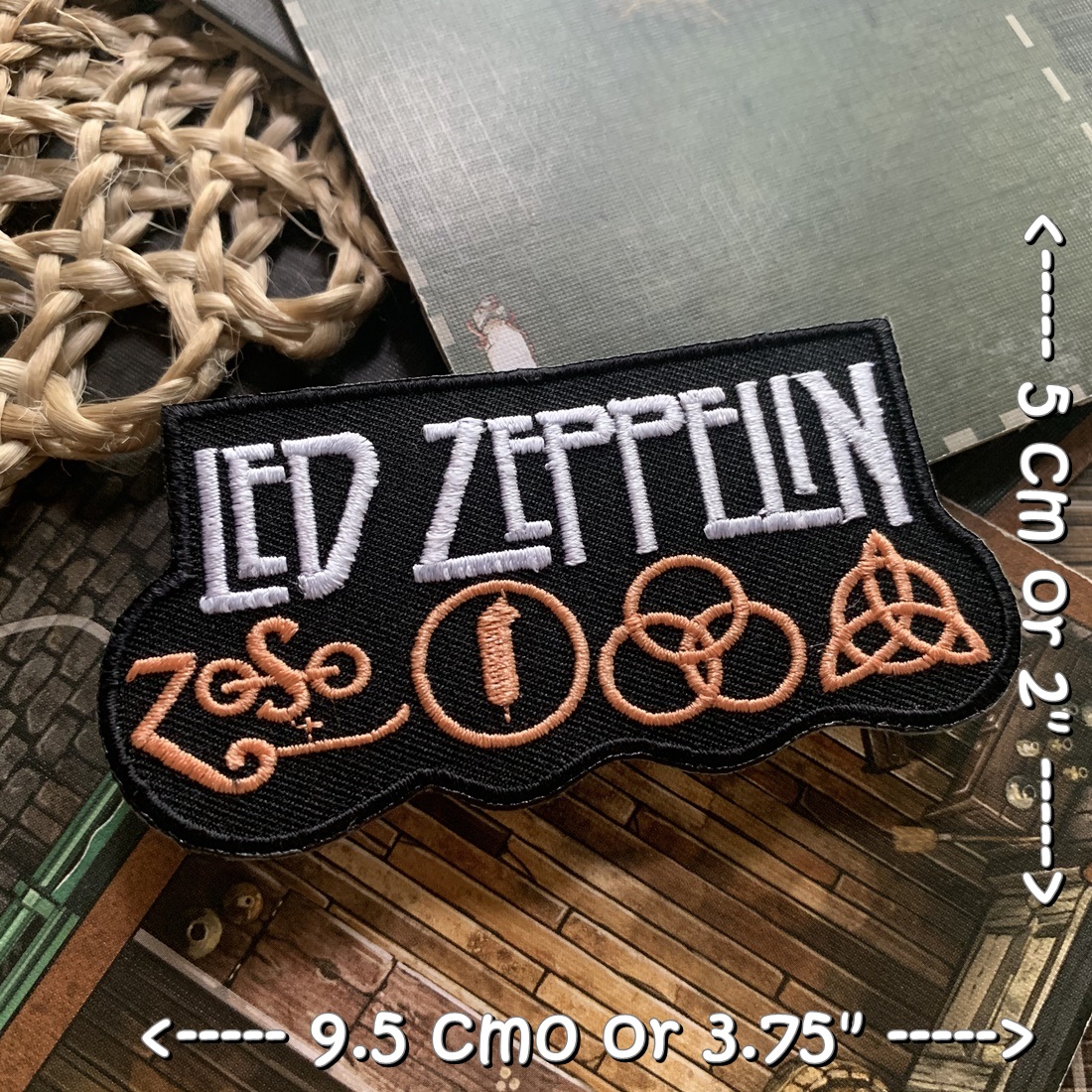 Led Zeppelin วงดนตรี ร็อค เฮฟวี่เมทัล พังค์ ตัวรีดแบบปัก อาร์มปัก ตัวรีดติดเสื้อ ตัวรีด ติดกระเป๋า ติดหมวก ติดแจ๊คเก็ต Rock Iron on Embroidered Patch