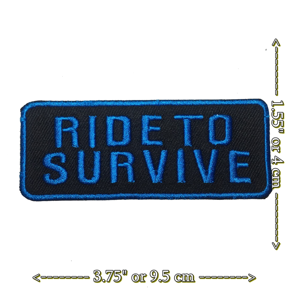Ride to Survive Racing ไบค์เกอร์ ตัวรีดติดเสื้อ อาร์มรีด อาร์มปัก ตกแต่งเสื้อผ้า หมวก กระเป๋า แจ๊คเก็ตยีนส์ Quote Embroidered Iron on Patch