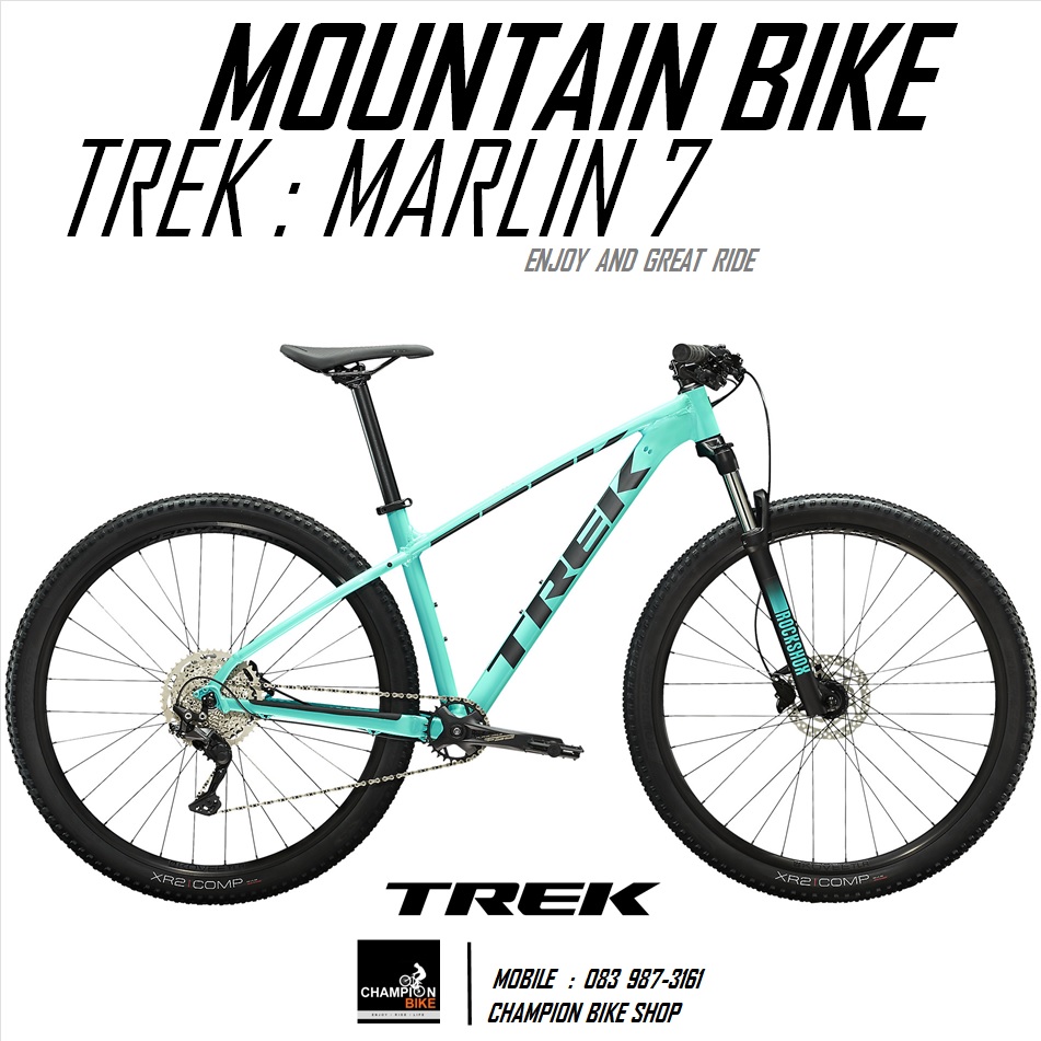 จักรยานเสือภูเขา TREK MARLIN 7 DISC MOUNTAIN BIKE - 2022 สีเขียวมินต์-ดำ