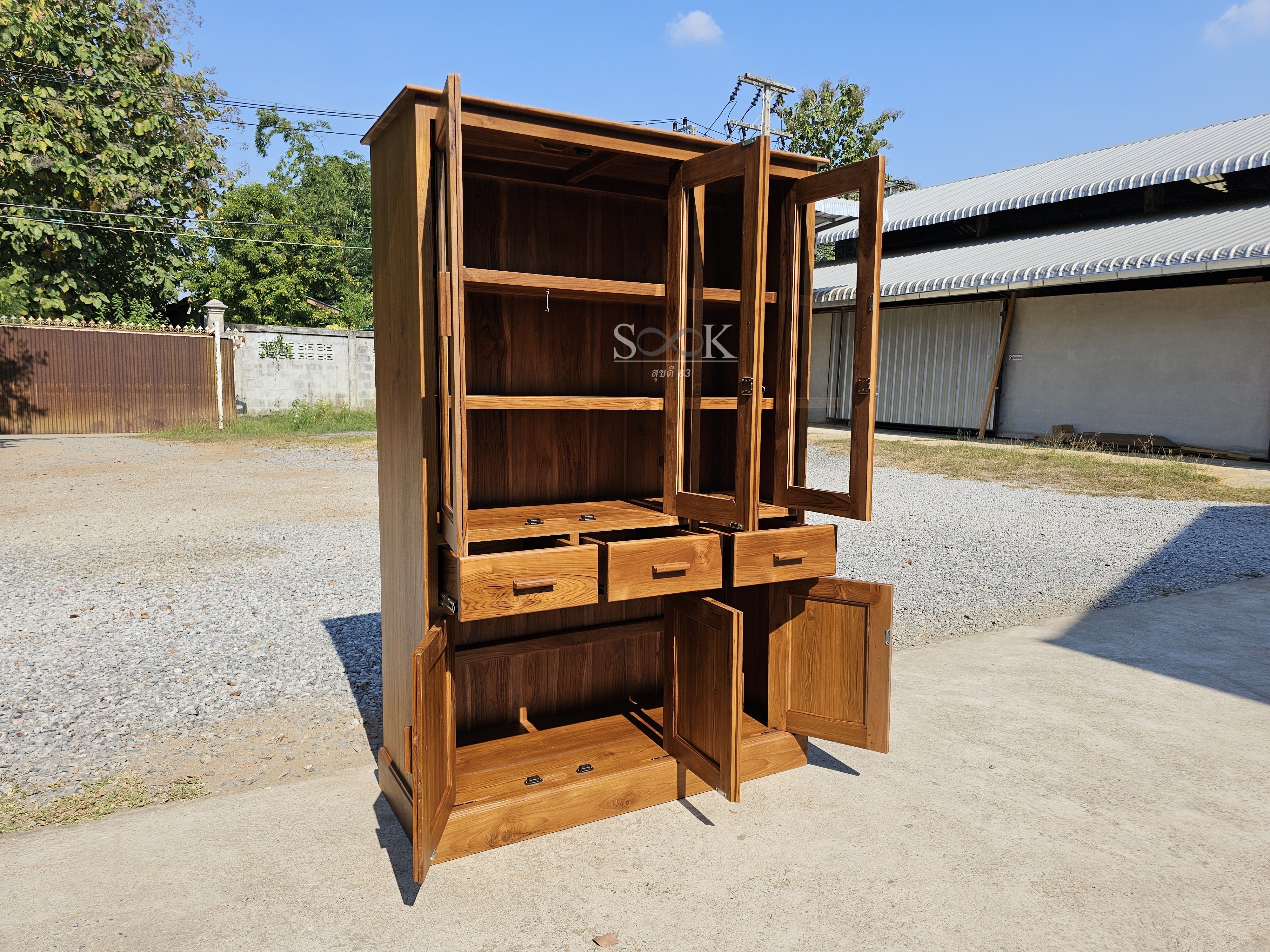 ตู้โชว์บานกระจกสูง 2 ม.