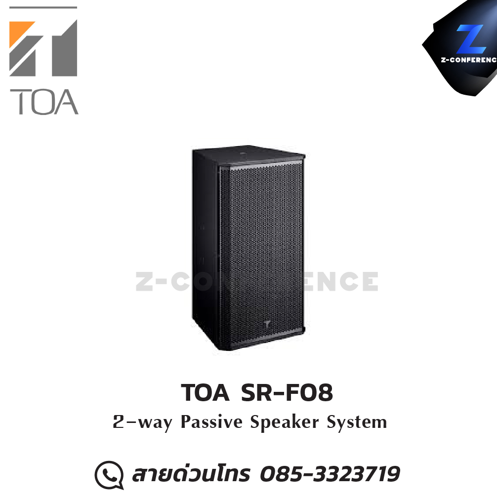 TOA SR-F08 2-way passive speaker system. ลำโพง , ตู้ลำโพง , speaker