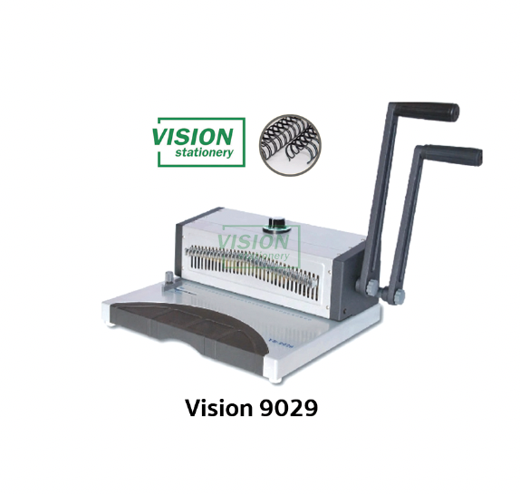 เครื่องเข้าเล่มขดลวด Vision 9029 (ราคารวมภาษี) บริการหลังการขาย