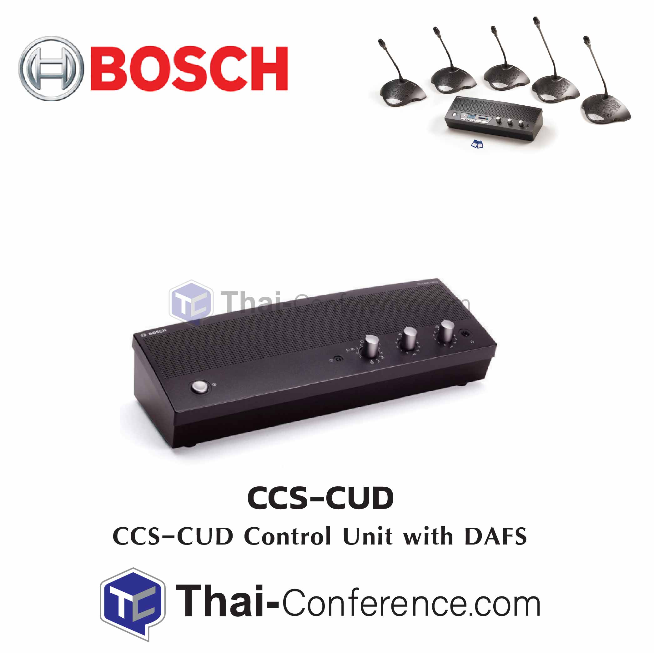 BOSCH CCS-CUD เครื่องควบคุมและจ่ายกระแสไฟชุดประชุม Central Unit ไมค์ประชุม ชุดประชุม ไมค์ห้องประชุม ไมค์ conference