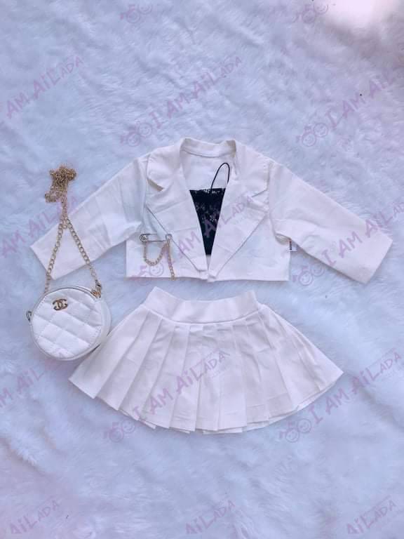 ST05/💜พร้อมส่ง💜ชุดเด็กผู้หญิง เซทไฮโซ 4ชิ้น