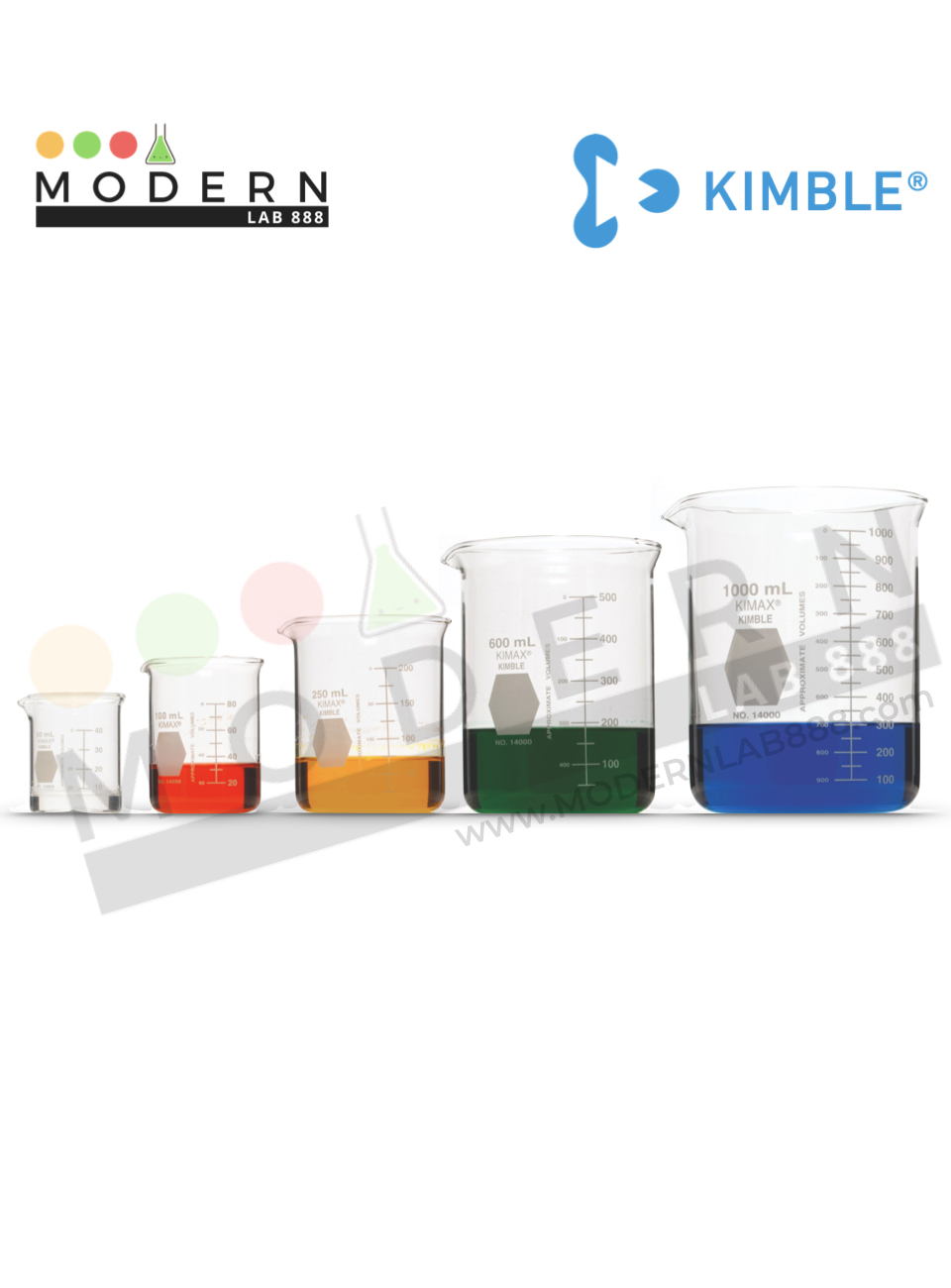 30ml. บีกเกอร์ทรงเตี้ย / 30ml. Low Form Griffin Beakers