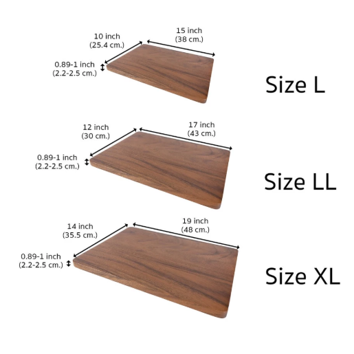 เขียงไม้จามจุรี ไม้แท้ Wooden cutting board FOOD GRADE