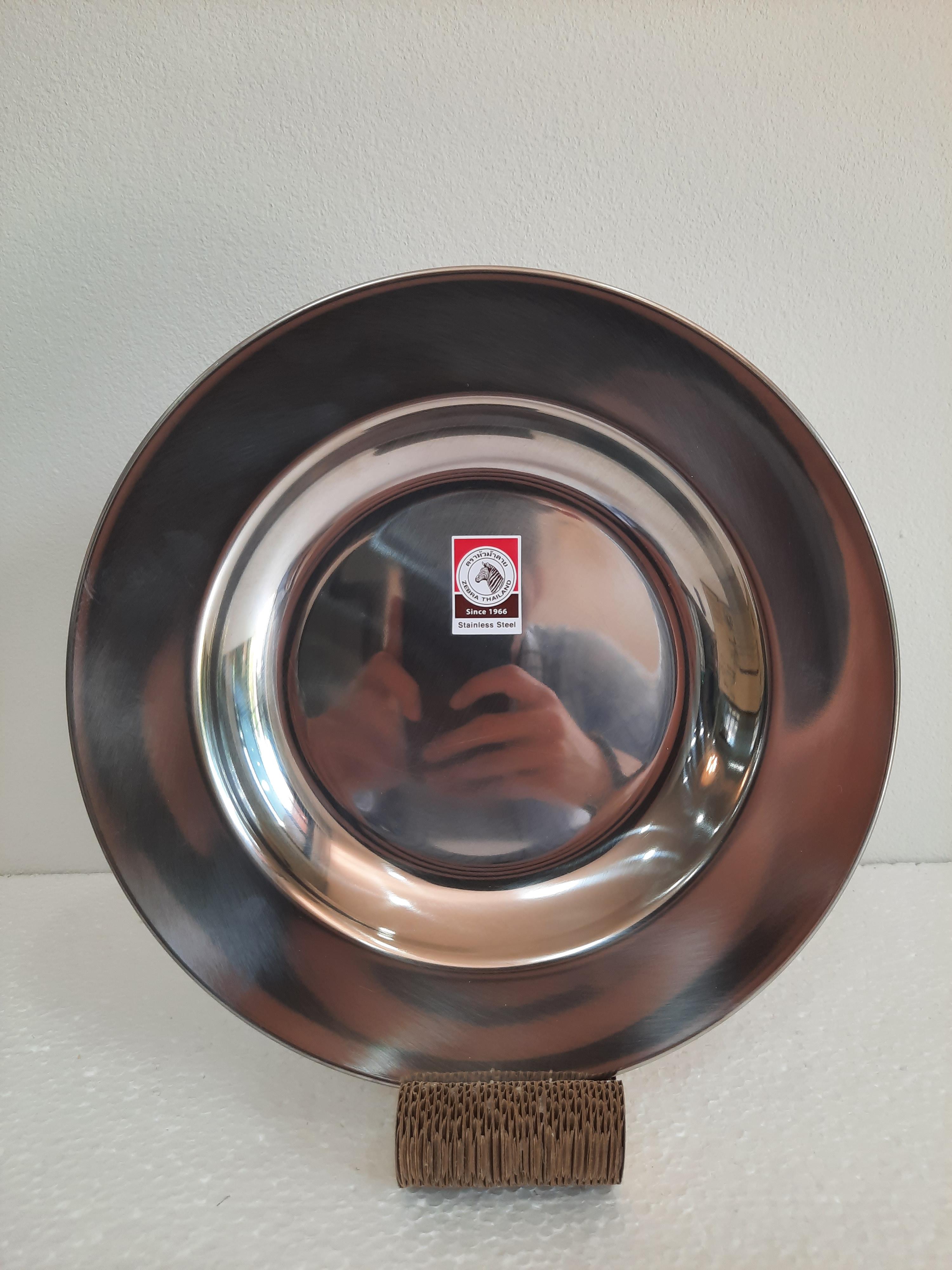 Zebra จานลึก สแตนเลส ตราหัวม้าลาย (ราคาต่อชิ้น)