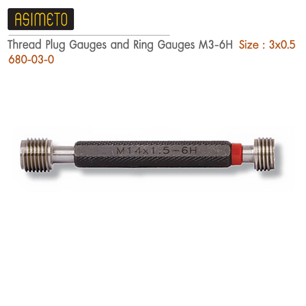 Asimeto,Thread Plug Gauges and Ring Gauges M3-6H,680-03-0
