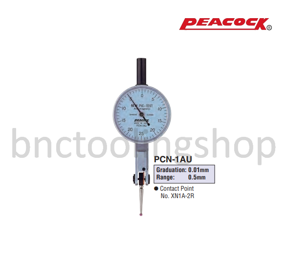 ไดอัลเทสขนาด 0.5มิล ความละเอียด 0.01มิล,Special Type Test Indicators Range 0.5mm Graduation 0.01mm,Peacock,PCN-1AU