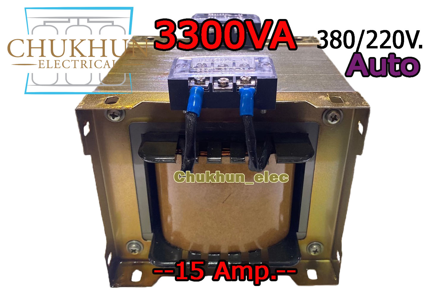 หม้อแปลง Input 380V. Output 220V. 15Amp