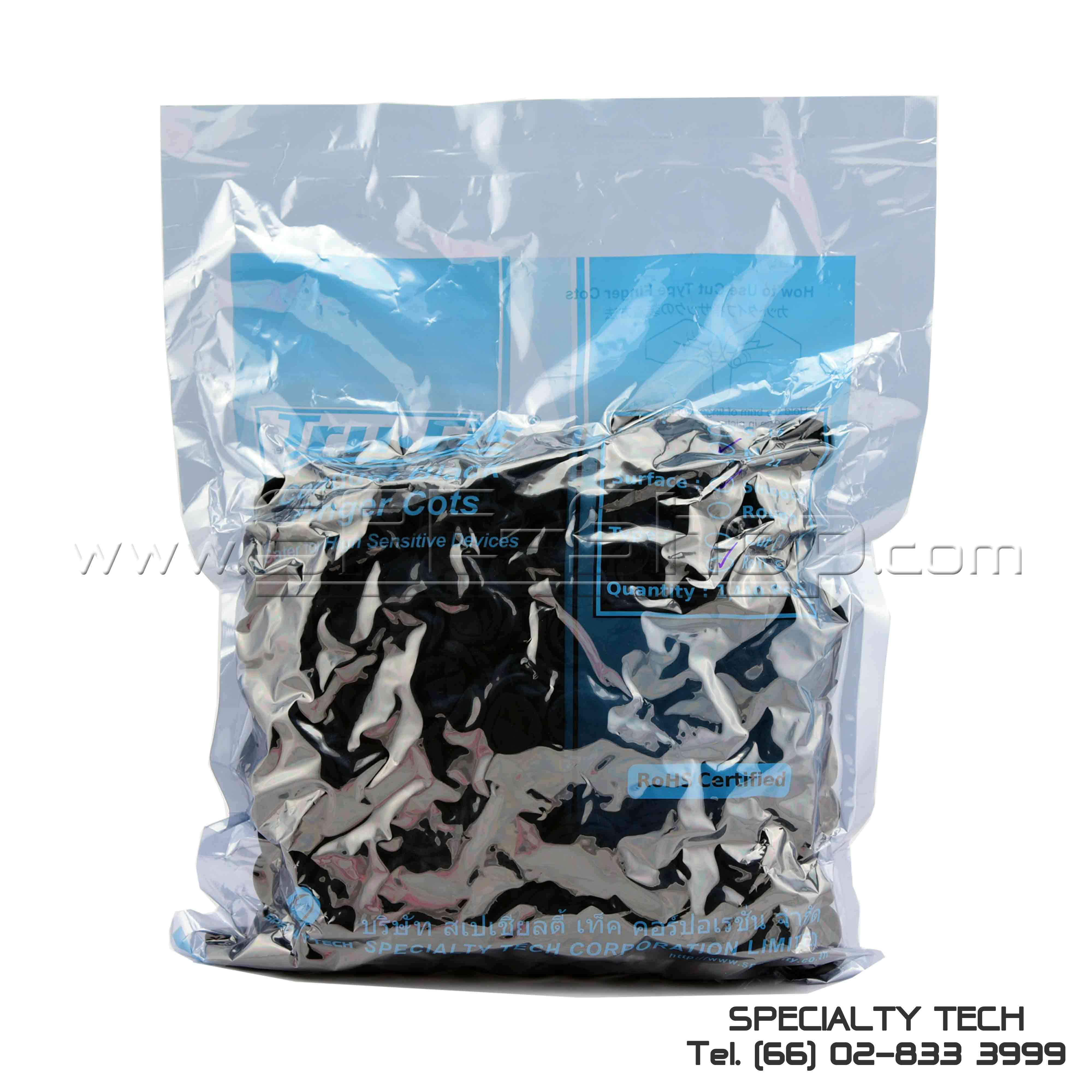 Conduct Black Smooth Roll Finger Cots