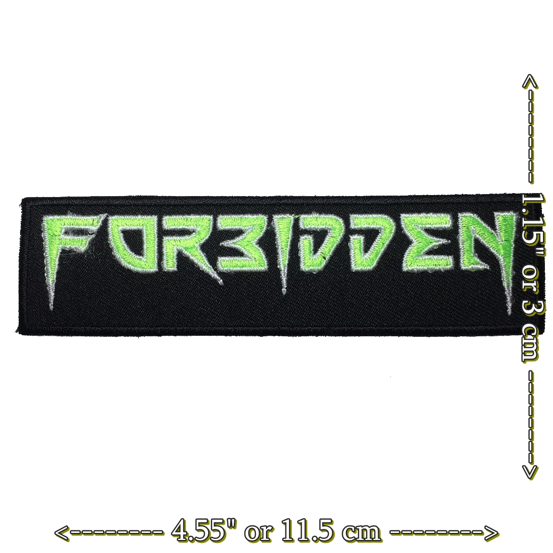 Forbidden ตัวรีดติดเสื้อ อาร์มรีด อาร์มปัก ตกแต่งเสื้อผ้า หมวก กระเป๋า แจ๊คเก็ตยีนส์ Quote Embroidered Iron on Patch