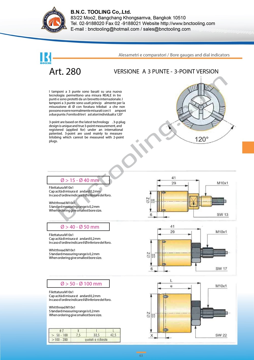BOCCHI,Point measuring-3 point version,Art-280