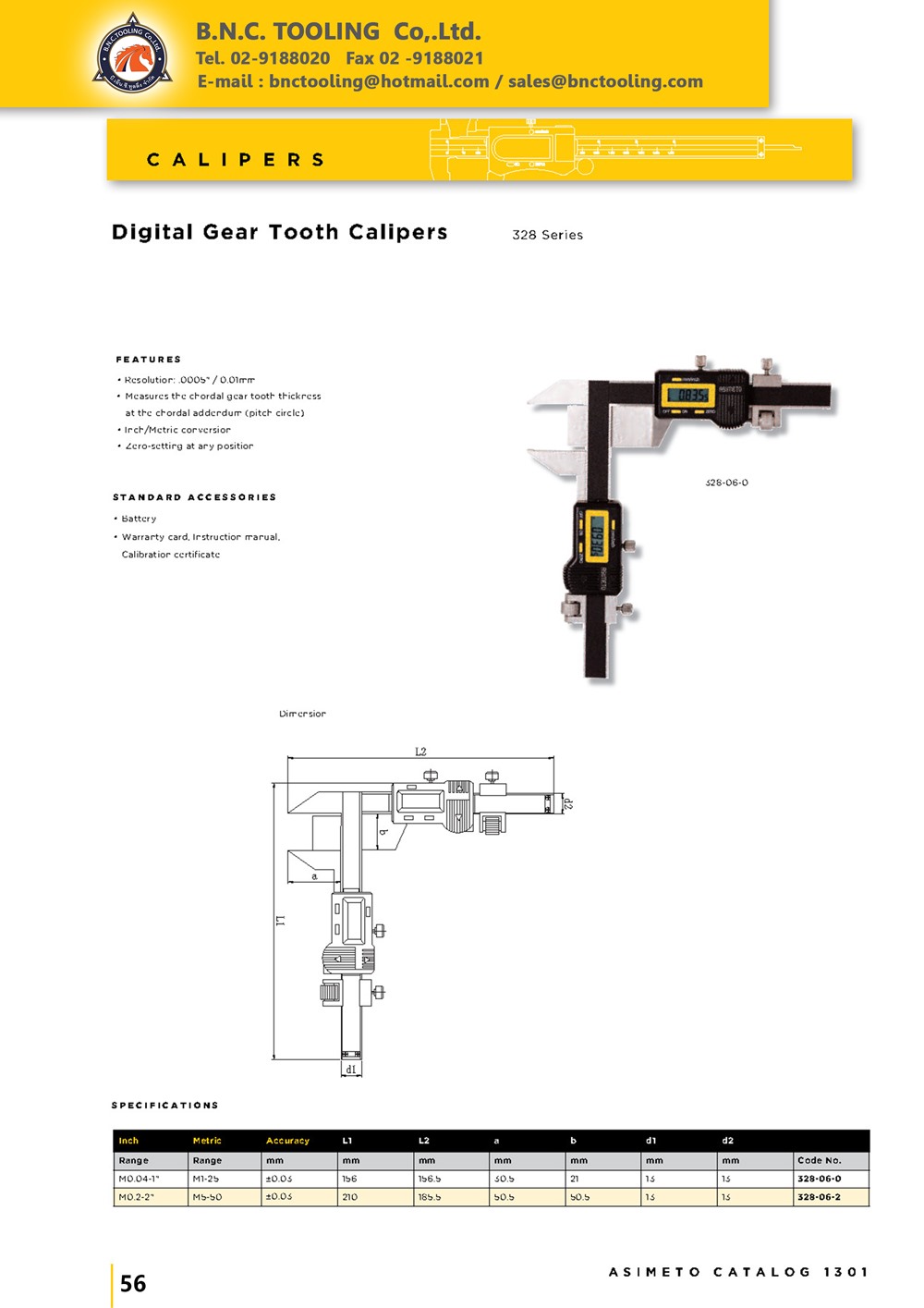 ASIMETO,P56,Digital Gear Tooth Calipers,328-06-0