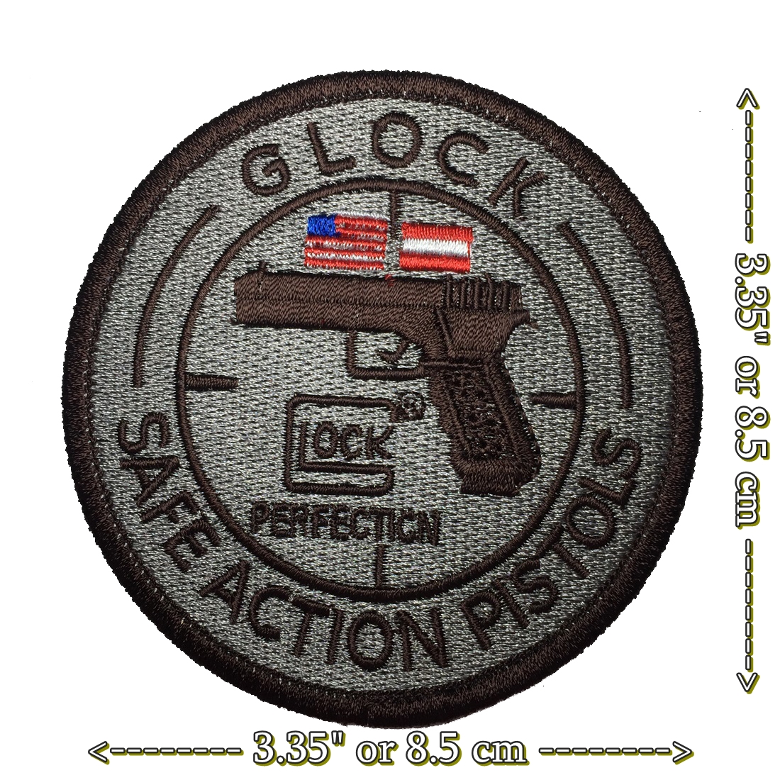 Glock ตัวรีดติดเสื้อ อาร์มรีด อาร์มปัก ตกแต่งเสื้อผ้า หมวก กระเป๋า แจ๊คเก็ตยีนส์ Badge Embroidered Iron on Patch