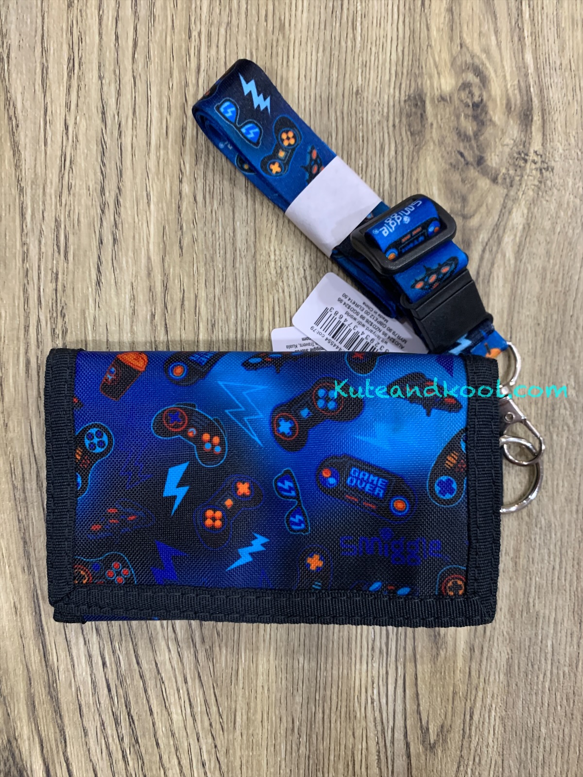 กระเป๋าตัง smiggle wallet with lanyard - น้ำเงิน