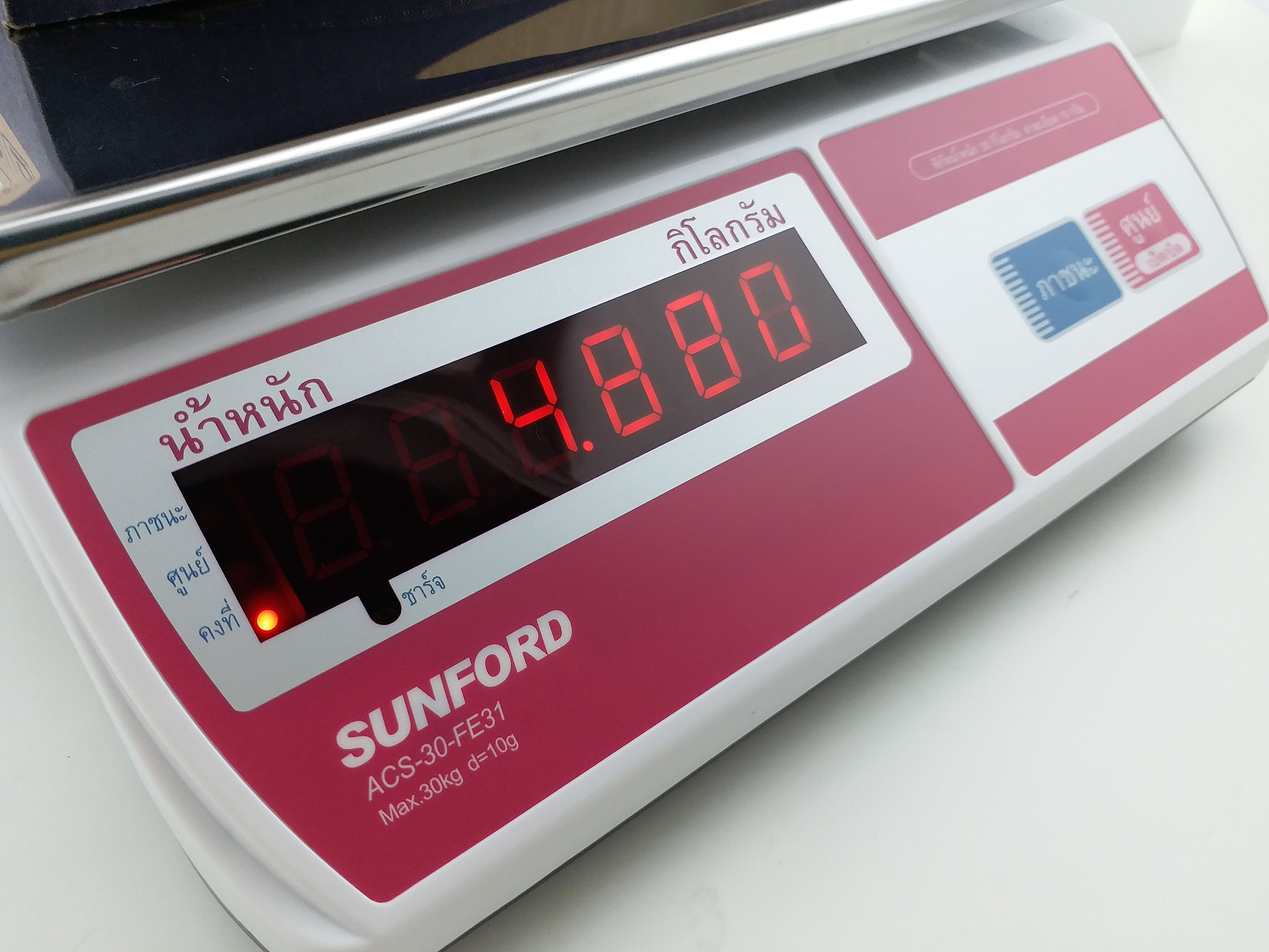เครื่องชั่งน้ำหนักระบบดิจิตอล SUNFORD ACS-30-FE31 จอแอลอีดี เรืองแสง(30kg./10g)