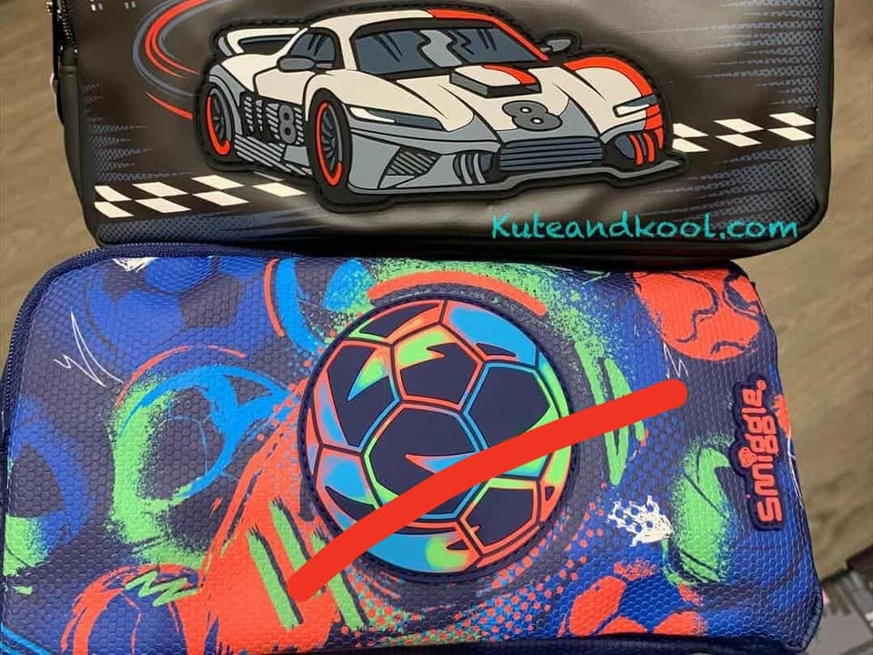 กระเป๋าดินสอ 2 ช่อง Smiggle 2 pocket pencilcase character-ball/car