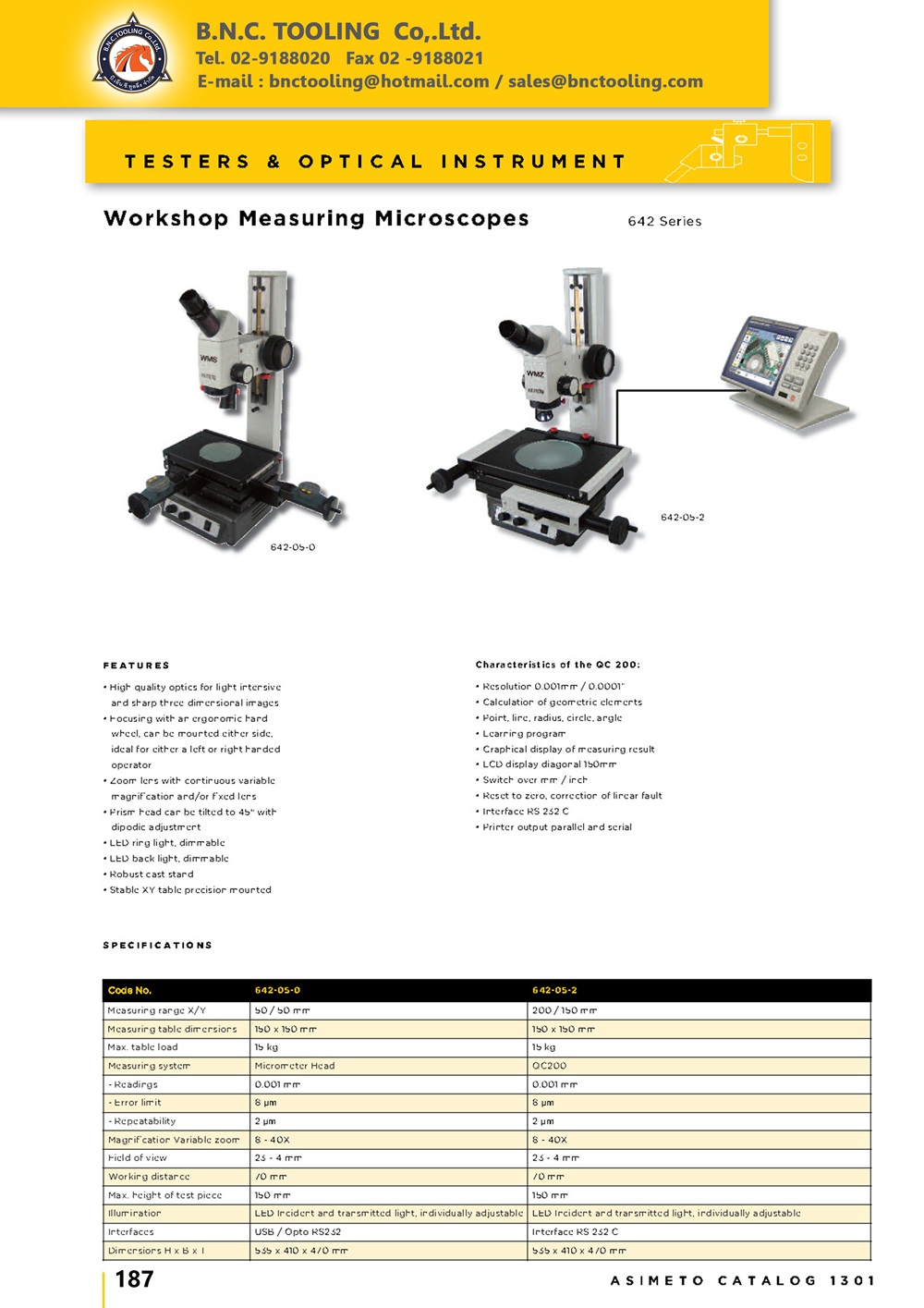 ASIMETO,P187,Workshop Measuring Microscopes,642-05-0