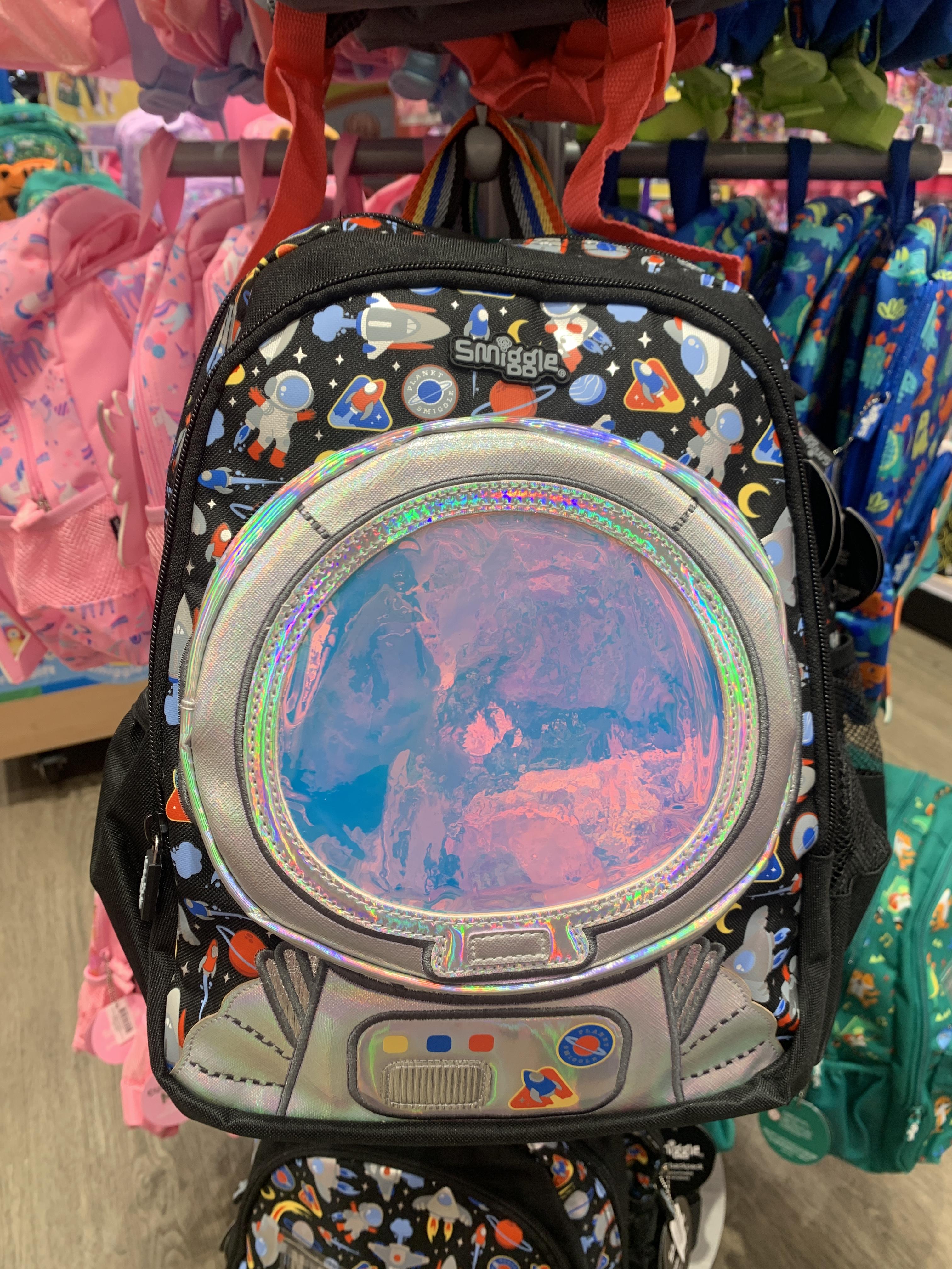 กระเป๋าสะพาย เป้ Smiggle junior - Let's play - เทา นักบินอวกาศ