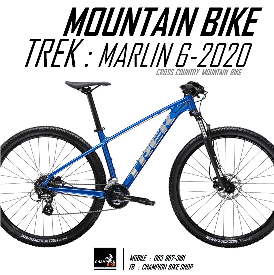 จักรยานเสือภูเขา TREK : MARLIN 6 DISC MOUNTAIN BIKE - 2020 สีน้ำเงิน-เงิน