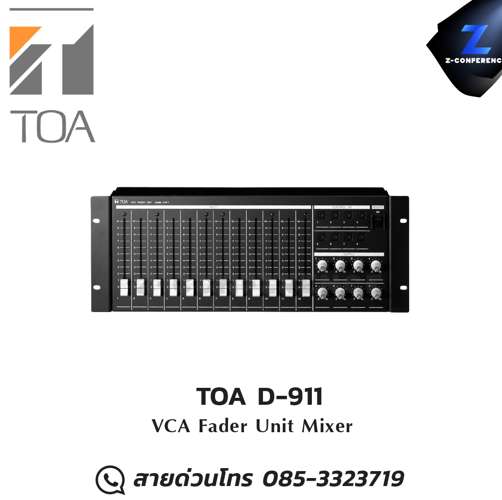 TOA D-911 VCA Fader Unit Mixer มิกเซอร์ , mixer , มิกเครื่องเสียง , มิกเซอร์ดิจิตอล , มิ๊กดิจิตอล