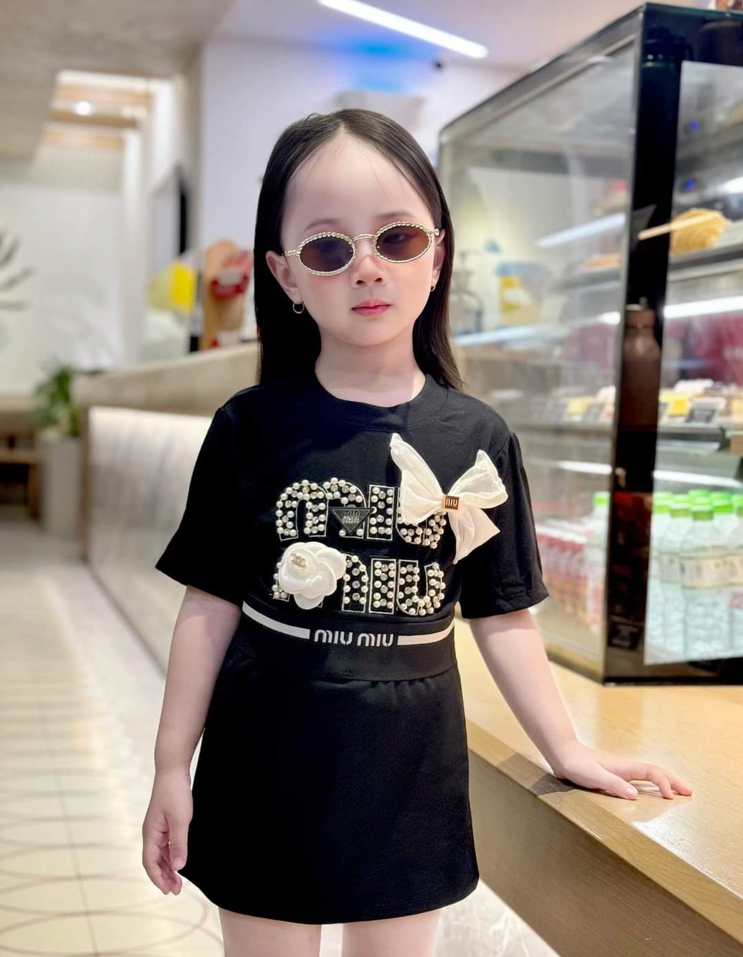 💜พร้อมส่ง💜ชุดเด็กผู้หญิง/JS76_เซท m...iu อะไรเพชร มุก