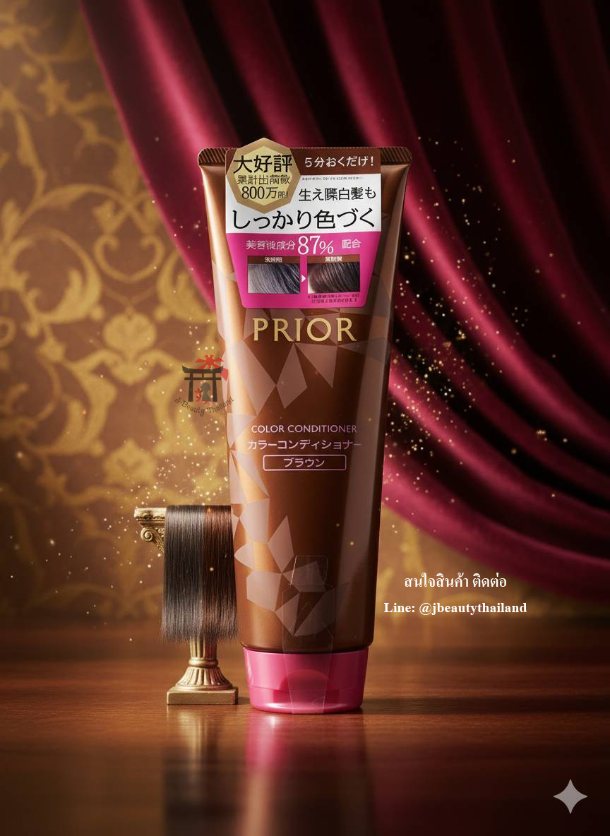 Shiseido Prior Color Conditioner ครีมนวดเปลี่ยนสีผม ปิดผมขาวใน 5 นาที!! ไม่มีส่วนผสมของไฮโดรเจนเปอร์ออกไซด์ สูตรอ่อนโยน แม่ตั้งครรภ์ หรือให้นมบุตรใช้ได้