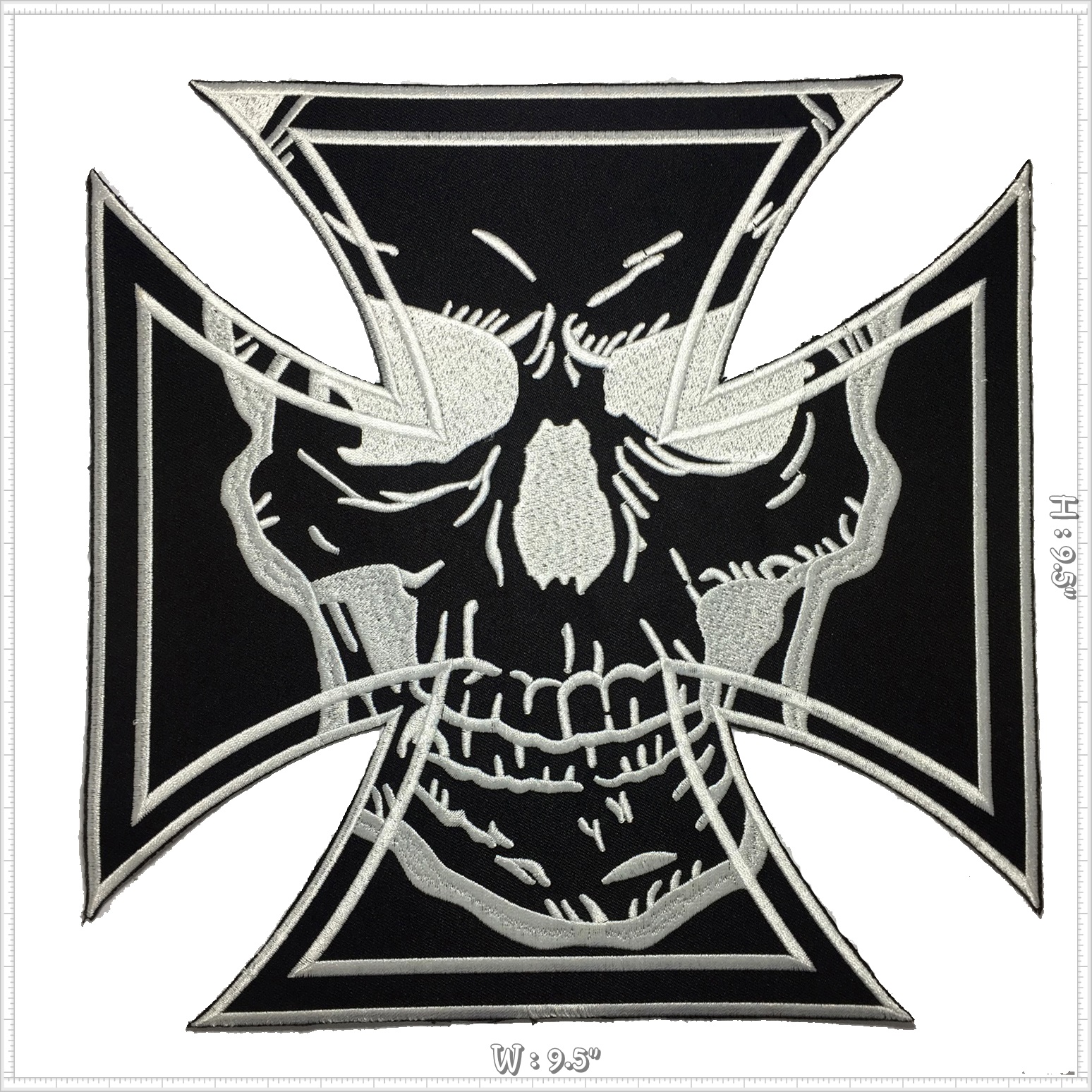 ชอปเปอร์ หน้าปีศาจ ตัวรีดติดเสื้อ อาร์มรีด อาร์มปัก ตกแต่งเสื้อผ้า หมวก กระเป๋า แจ๊คเก็ตยีนส์ Embroidered Iron on Patch ขนาดใหญ่