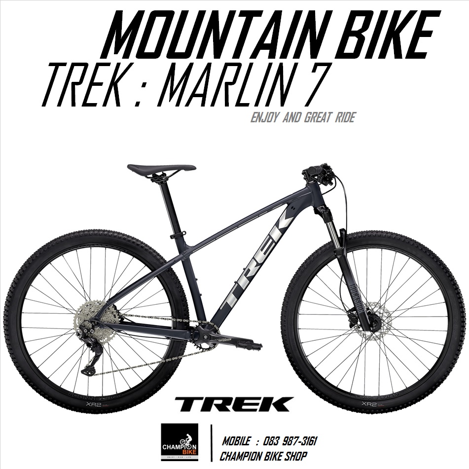 จักรยานเสือภูเขา TREK MARLIN 7 DISC MOUNTAIN BIKE - 2022 สีน้ำเงินเข้มด้าน-เงิน