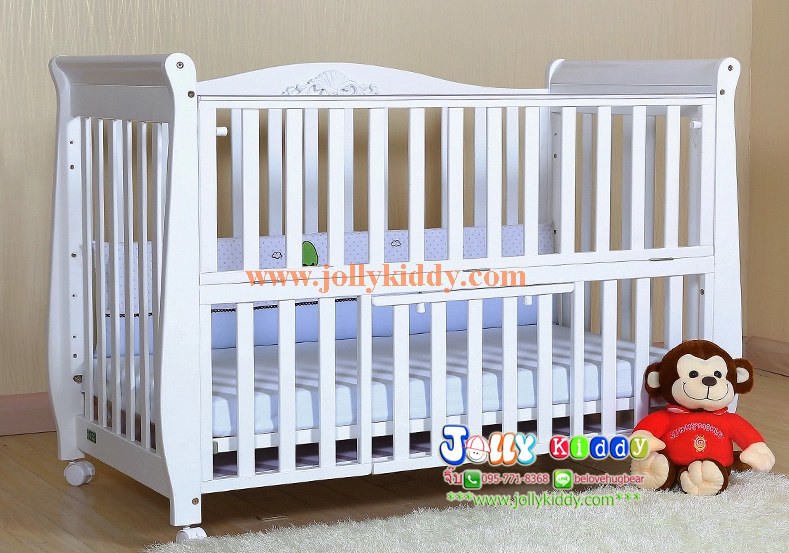 B10246 เตียงนอนไม้สำหรับเด็ก White Premium (WD4)