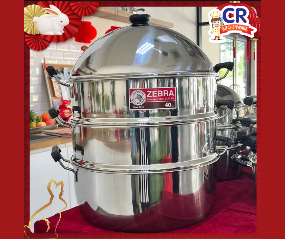 Zebra ชุดซึ้ง Friendly 2 ชั้นนึ่ง พร้อมฝาปิด ตราหัวม้าลาย