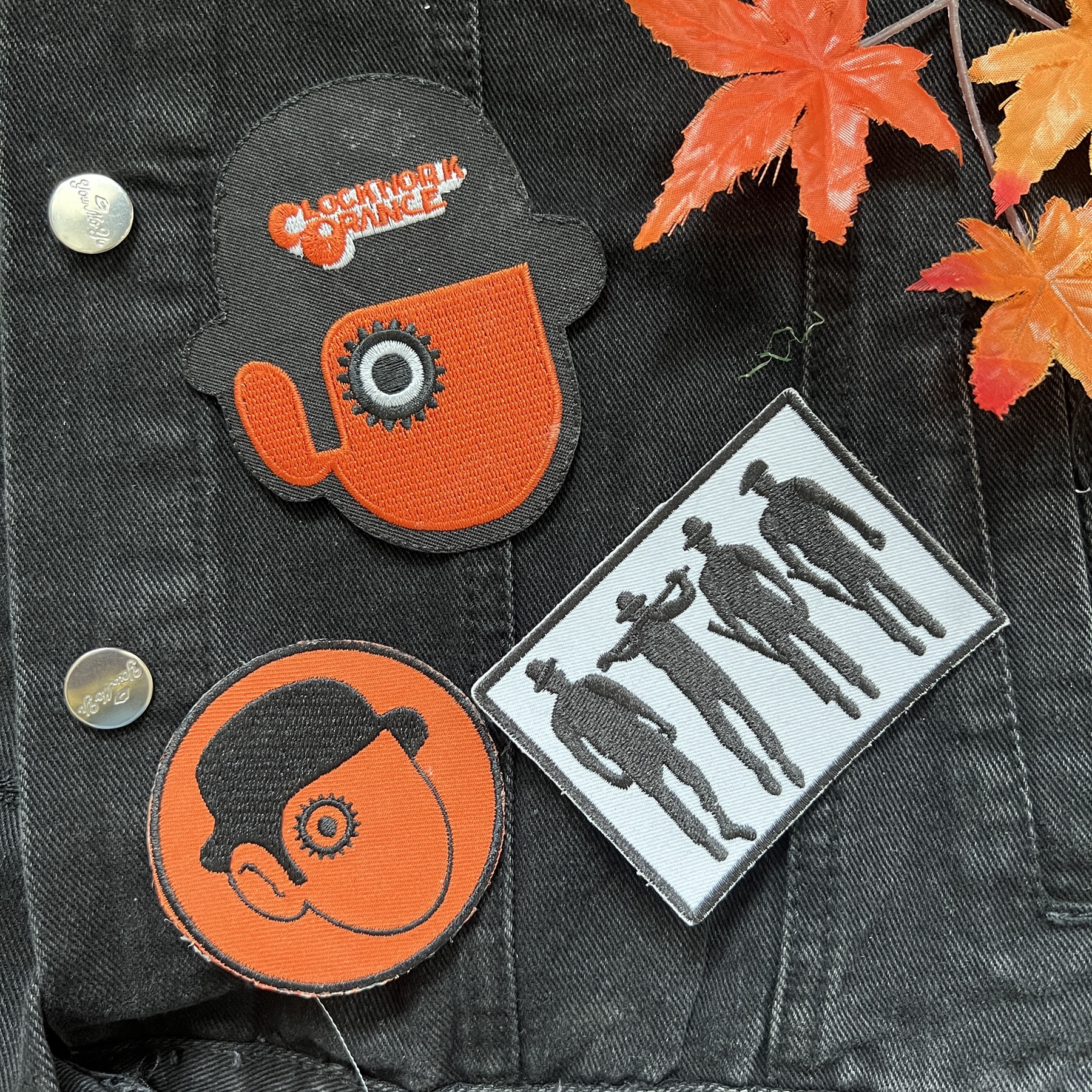 Clockwork Orange ตัวรีดติดเสื้อ อาร์มรีด อาร์มปัก ตกแต่งเสื้อผ้า หมวก กระเป๋า แจ๊คเก็ตยีนส์ Movie Embroidered Iron on Patch