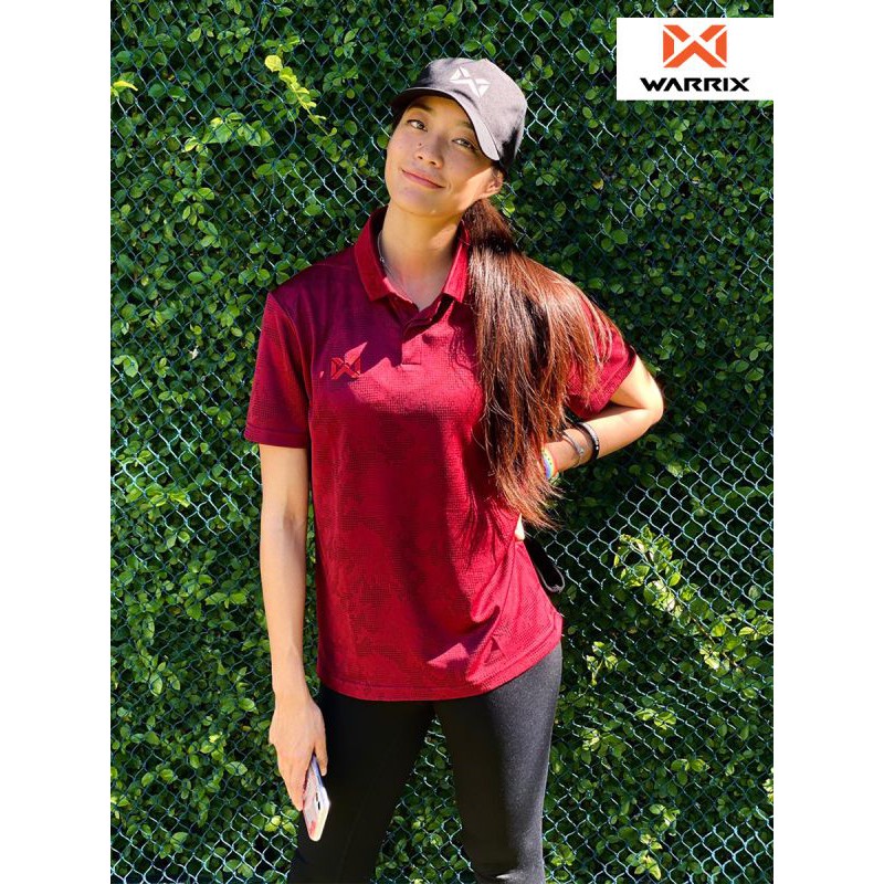 WARRIX เสื้อโปโลพิมพ์ลาย วาริกซ์ รุ่นใหม่ VENTILATION (WA 202PLACL01) วอริกซ์ แท้ 100% กรมท่า/แดง/เหลือง/เขียว/เทา/ฟ้า